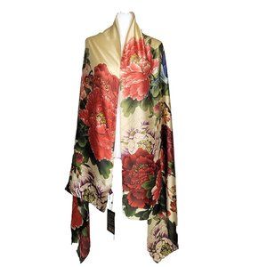 NWT  35" x 70" Scarf Women's Large Rectangle Shawl Wrap Silk Feeling LJD0201